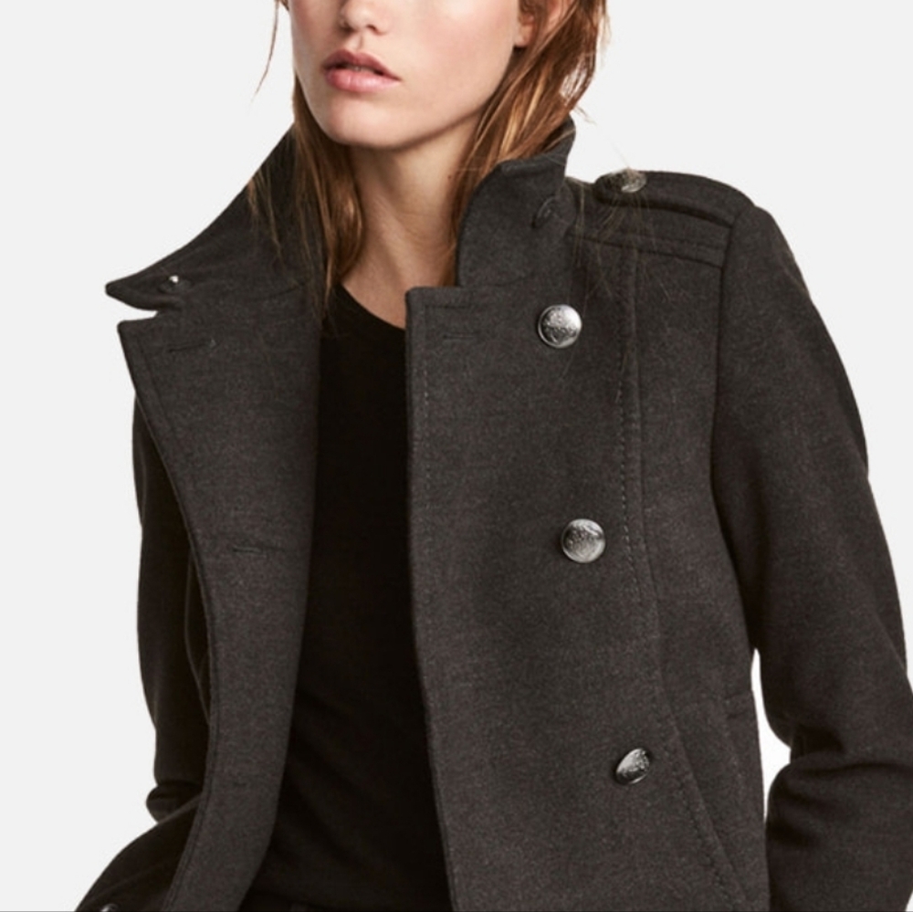 Nautica Wiol Women's Dark Gray/Black Trench Coat 1st Photo For Fun